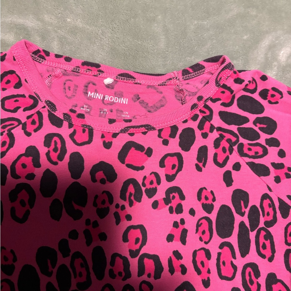 Mini Rodini Fuchsia Animal Print Shirt - Picture 4 of 6